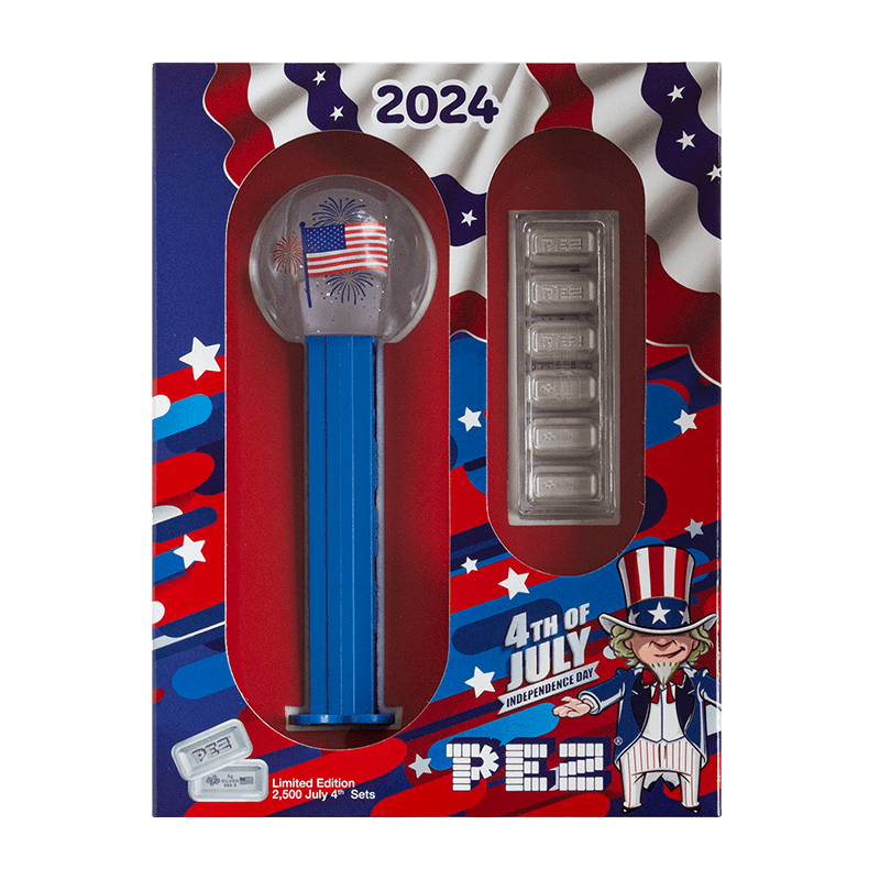 Image for PEZ ® 4th of July Silver Wafers & Dispenser Gift Set from TD Precious Metals